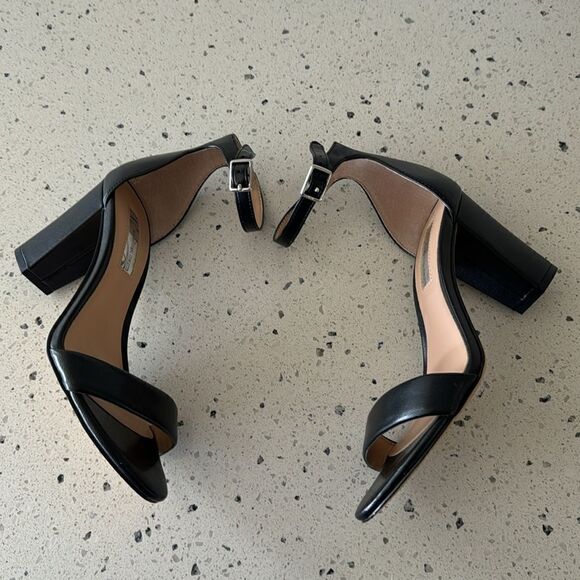 INC International Concepts Women’s Kivah Black Open Toe Sandals Block Heel 5.5M - Picture 4 of 12